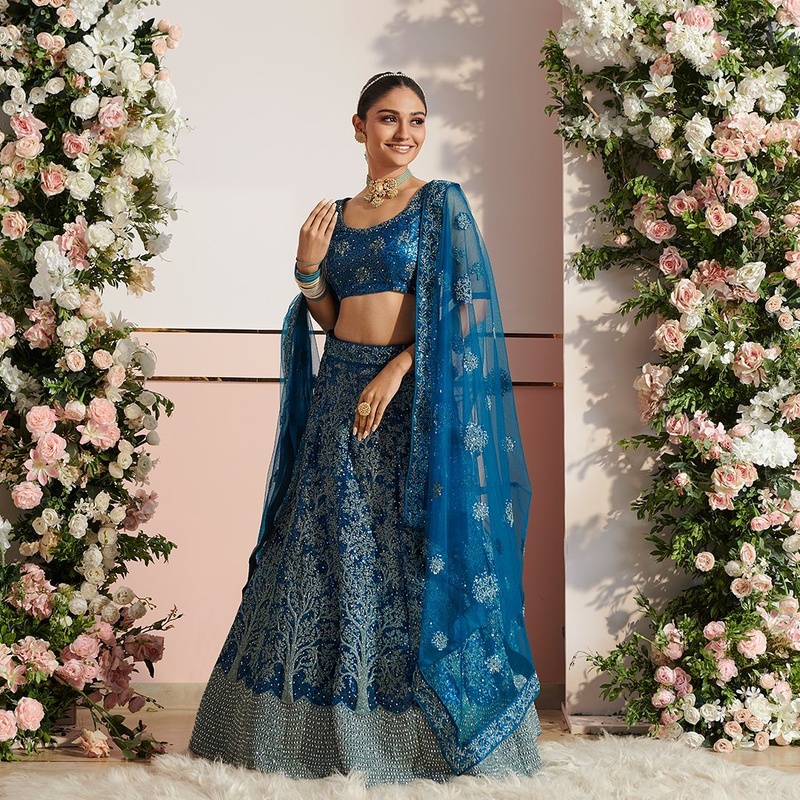 Navratri #Day4- Royal Blue Outfit Inspiration for Brides & Bridesmaids