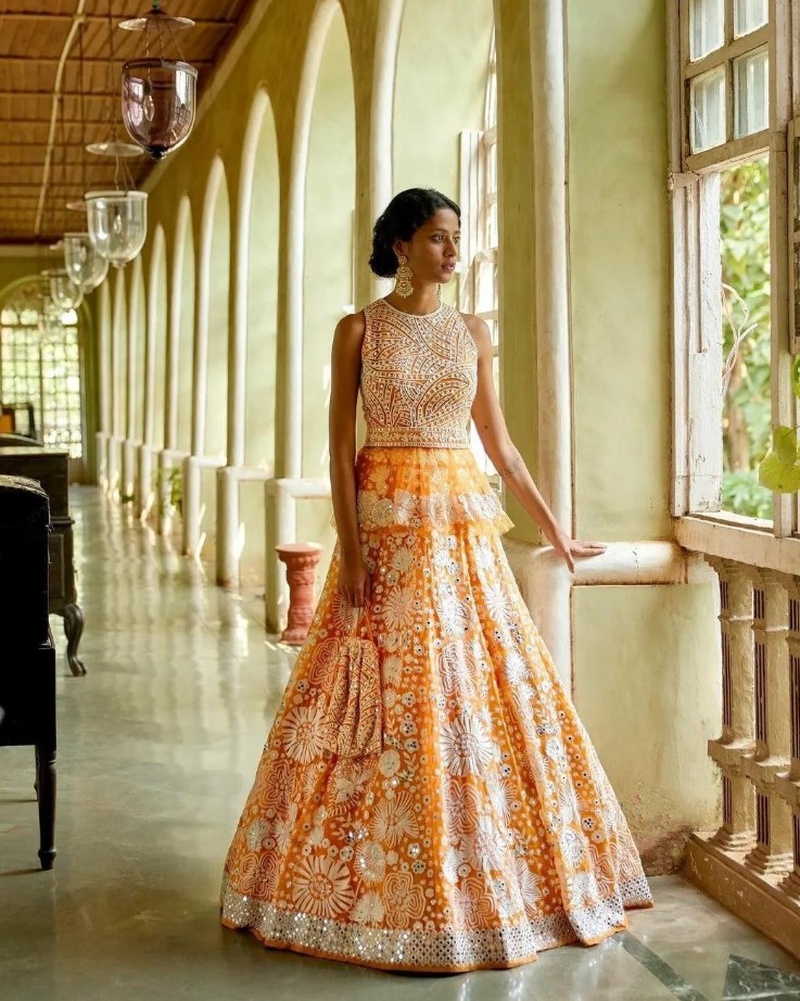 Navratri #Day1: 9 Orange Colour Inspiration for all Brides